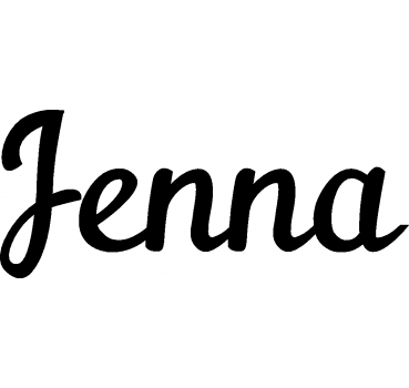 Jenna - Schriftzug aus Birke-Sperrholz