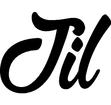 Jil - Schriftzug aus Birke-Sperrholz