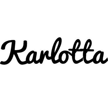 Karlotta - Schriftzug aus Birke-Sperrholz
