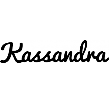 Kassandra - Schriftzug aus Birke-Sperrholz