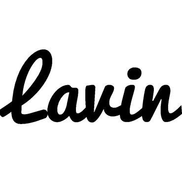 Lavin - Schriftzug aus Birke-Sperrholz