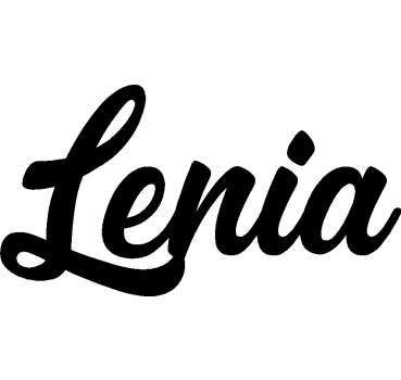Lenia - Schriftzug aus Birke-Sperrholz