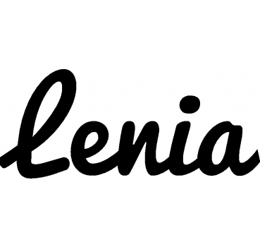 Lenia - Schriftzug aus Birke-Sperrholz