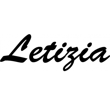 Letizia - Schriftzug aus Birke-Sperrholz