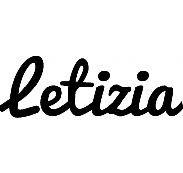 Letizia - Schriftzug aus Birke-Sperrholz