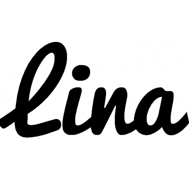 Lina - Schriftzug aus Birke-Sperrholz
