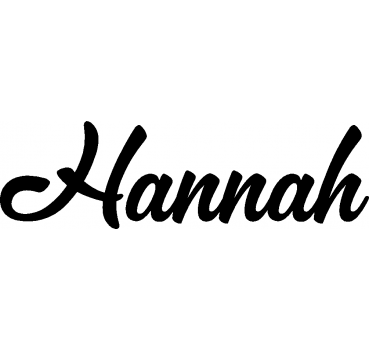 Hannah - Schriftzug aus Buchenholz