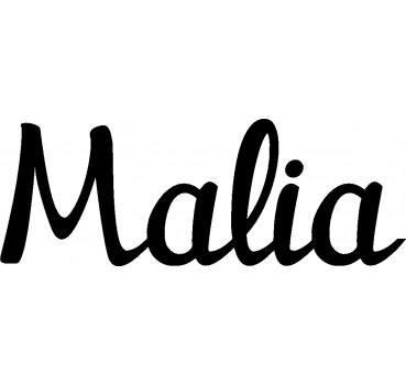 Malia - Schriftzug aus Buchenholz