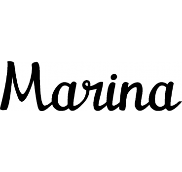 Marina - Schriftzug aus Buchenholz