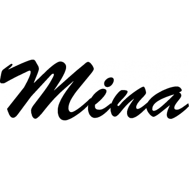 Mina - Schriftzug aus Buchenholz