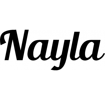 Nayla - Schriftzug aus Buchenholz