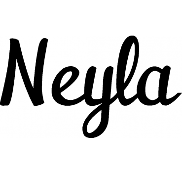 Neyla - Schriftzug aus Buchenholz