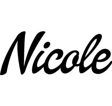 Nicole - Schriftzug aus Buchenholz