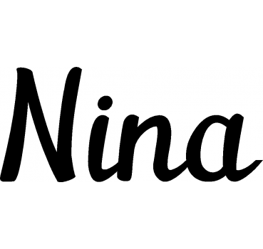 Nina - Schriftzug aus Buchenholz