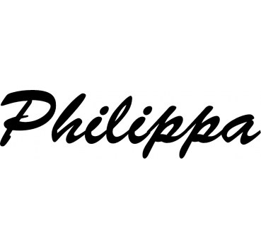 Philippa - Schriftzug aus Buchenholz