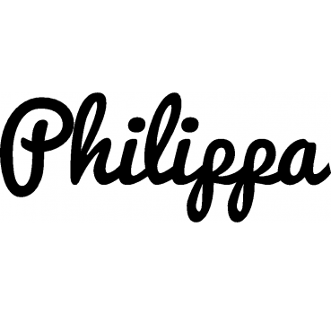 Philippa - Schriftzug aus Buchenholz