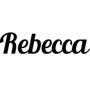 Rebecca - Schriftzug aus Buchenholz