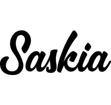 Saskia - Schriftzug aus Buchenholz