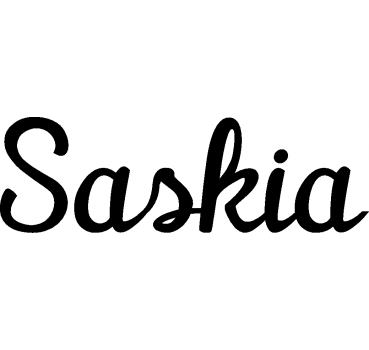 Saskia - Schriftzug aus Buchenholz