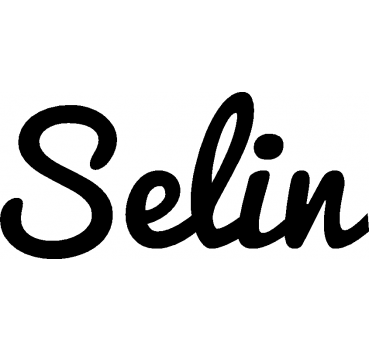 Selin - Schriftzug aus Buchenholz