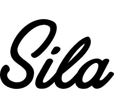 Sila - Schriftzug aus Buchenholz