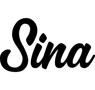 Sina - Schriftzug aus Buchenholz