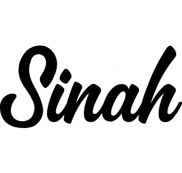 Sinah - Schriftzug aus Buchenholz