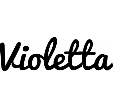 Violetta - Schriftzug aus Buchenholz
