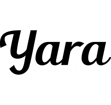Yara - Schriftzug aus Buchenholz