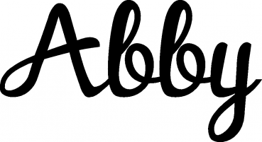 Abby - Schriftzug aus Eichenholz