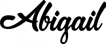 Abigail - Schriftzug aus Eichenholz