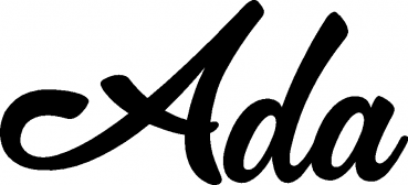 Ada - Schriftzug aus Eichenholz