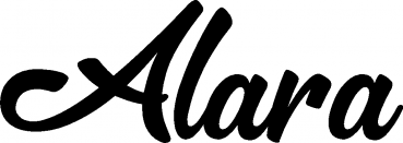 Alara - Schriftzug aus Eichenholz