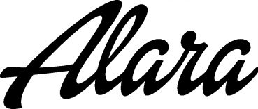 Alara - Schriftzug aus Eichenholz