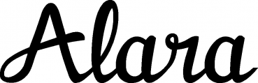 Alara - Schriftzug aus Eichenholz