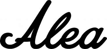 Alea - Schriftzug aus Eichenholz
