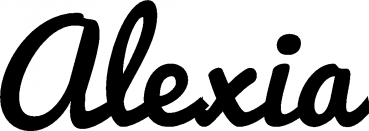 Alexia - Schriftzug aus Eichenholz