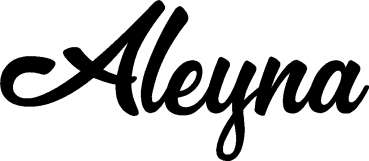 Aleyna - Schriftzug aus Eichenholz