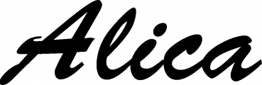 Alica - Schriftzug aus Eichenholz