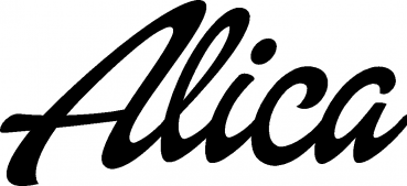 Alica - Schriftzug aus Eichenholz