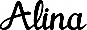 Alina - Schriftzug aus Eichenholz