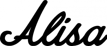 Alisa - Schriftzug aus Eichenholz