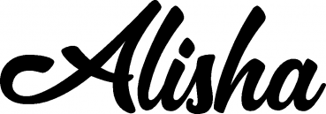 Alisha - Schriftzug aus Eichenholz