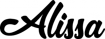 Alissa - Schriftzug aus Eichenholz