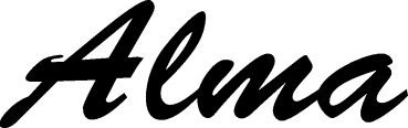 Alma - Schriftzug aus Eichenholz