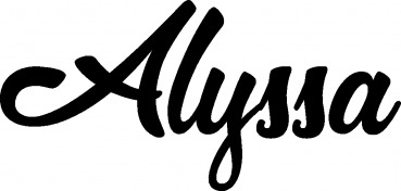 Alyssa - Schriftzug aus Eichenholz