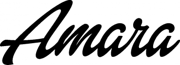 Amara - Schriftzug aus Eichenholz