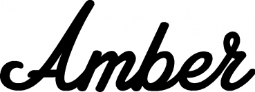 Amber - Schriftzug aus Eichenholz