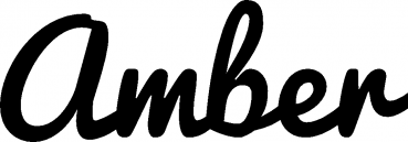 Amber - Schriftzug aus Eichenholz