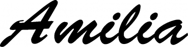 Amilia - Schriftzug aus Eichenholz
